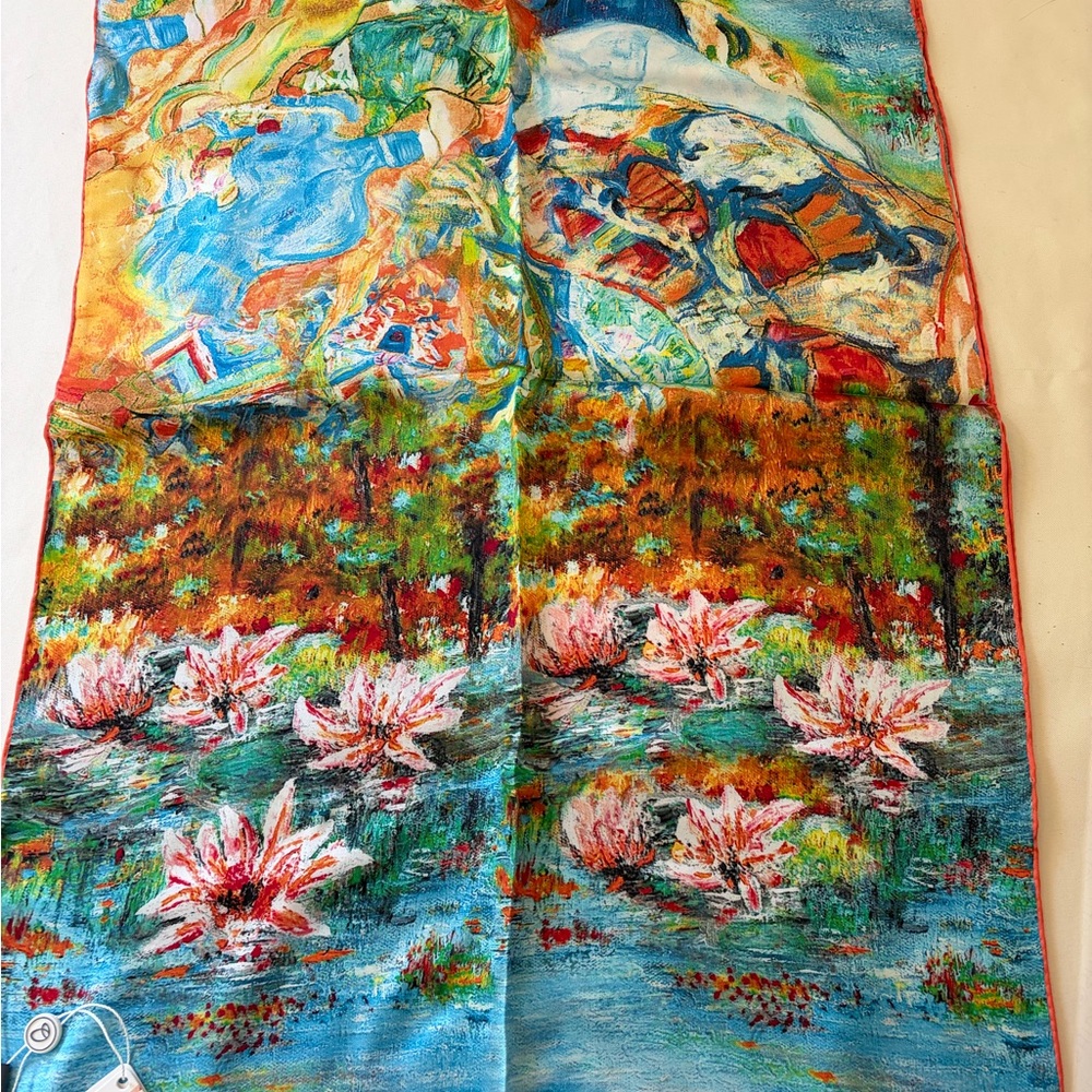 Colorful Silk Scarf NIB, NWT